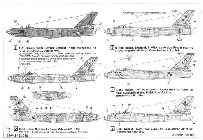 Hi-Decal 1/48 and 1/72 Il-28 Beagle Decal Preview: Image