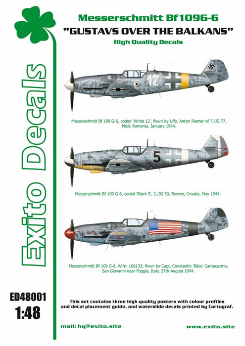 BONUS Croatian Bf 109 L/&M decals  1//48