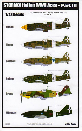 Italian WWII Aces Pt. 2 Decal Review by Steven "Modeldad" Eisenman ...