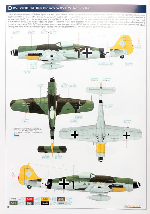 Fw 190D-9 3984102 Eduard Plastic Kits Weekend Edition in 1:48 
