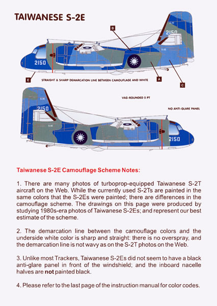 Decal Grumman S-2E / G Tracker Brazilian & Uruguayan Air Force