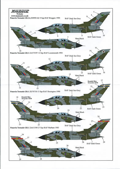 Xtradecal 1/48 Panavia Tornado GR.1/GR.1A Part 1 # X48134 