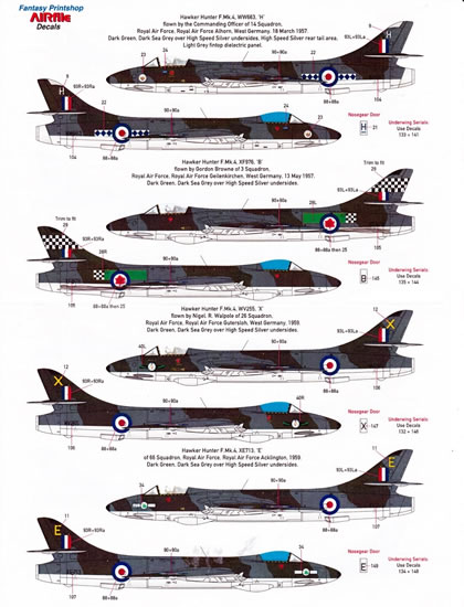 Airfile Decals 1/72 HAWKER HUNTER FIGHTERS IN ROYAL NAVY SERVICE 