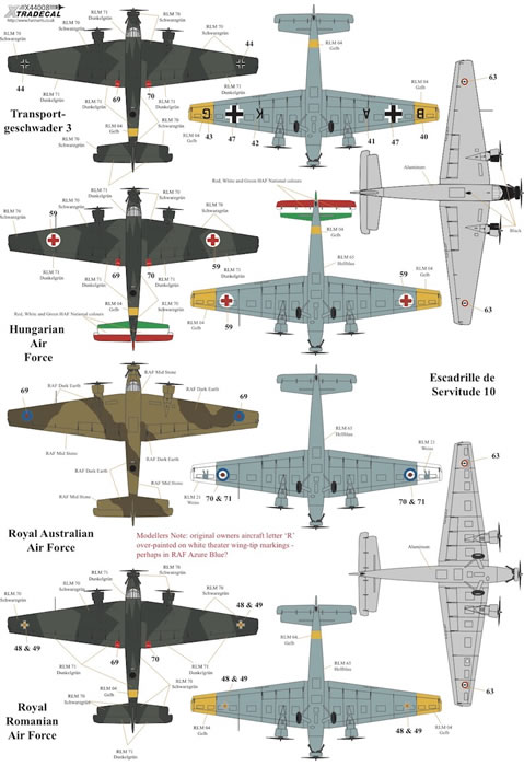 Xtra Decals 1/144 JUNKERS Ju-52/3m Transport