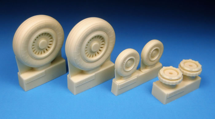 Barracuda Cast 1/48 Meteor Mk. 8 Main and Nose Wheel Set - BR48304