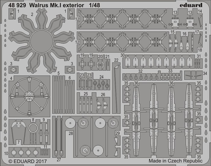 Eduard 1/48 Supermarine Walrus Mk I Interior # 49848