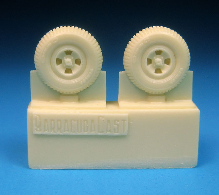 Barracuda Cast 1/48 Spitfire Four Slot Block Tread Mainwheels - BR48318 Barracuda Cast 1/48 Spitfire Four Slot Block Tread Mainwheels - BR48318
