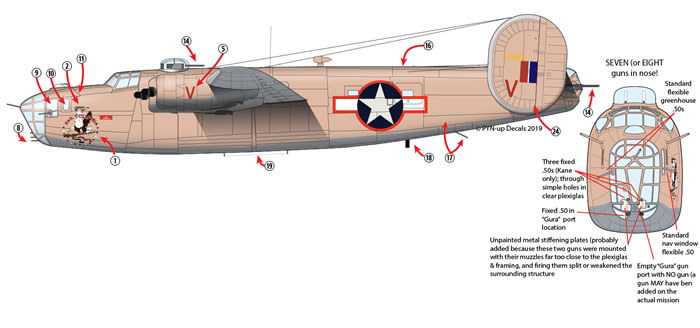 Print Scale Decals 1/72 Consolidated B-24 Liberator # 72324 