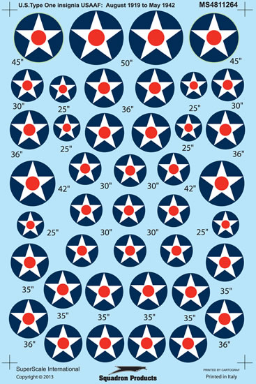 1:48 SuperScale MS481264 US Insignia Type One 1:48 SuperScale MS481264 US Insignia Type One