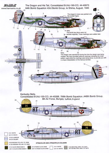 B-24J Decal Review by Mick Evans (Xtradecal 1/72)