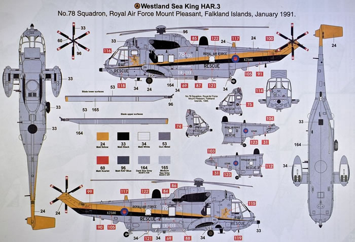 Model Aircraft helicopter Westland sea king HAR.3/MK.43 1:72 SCALE NEW