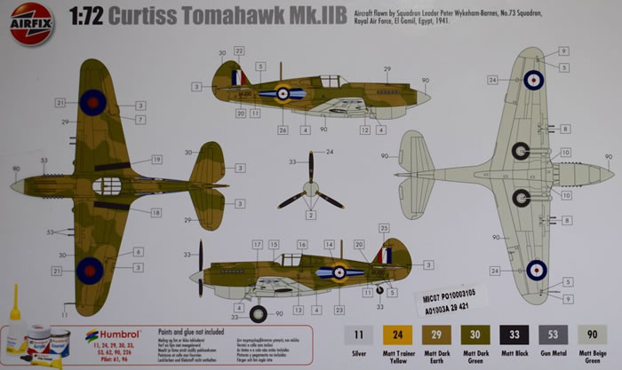 Airfix A01003A Curtiss Tomahawk Mk.iib Model Kit for sale online 