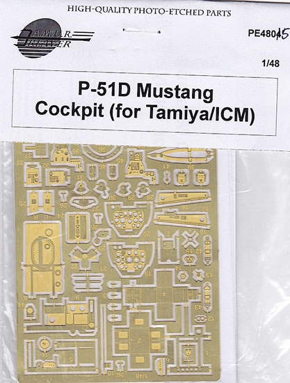 A.M.U.R.Reaver PE4805 P-51D Mustang Cockpit and Radio Set 1/48 Photoetched