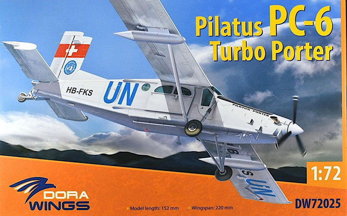 Dora Wings 72025 Pilatus PC-6 Turbo Porter Scale Plastic Model Kit 1/72
