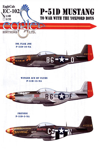EagleCals Decals 1/32 P-51D MUSTANG Fighter TO WAR WITH THE YOXFORD BOYS Part 2 