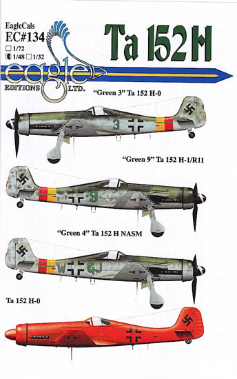 Eagle Cal 1/48 Focke Wulf Ta 152 # 48133 