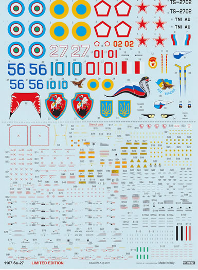 Eduard Limited Edition Kit No. 1167 - Sukhoi Su-27 Flanker B