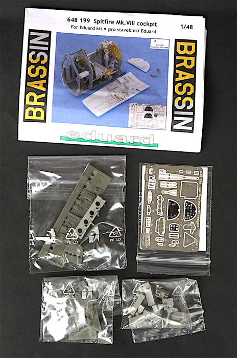 Eduard 1/48 Brassin resin cockpit for Spitfire Mk.VIII to fit Eduard kit 648199