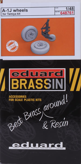 Brassin 1/48 scale A-1J wheels in resin for Tamiya - 648761 Brassin 1/48 scale A-1J wheels in resin for Tamiya - 648761