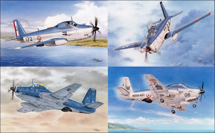 Build review of Azur FrRom Breguet 1050 Alizé 1G scale model