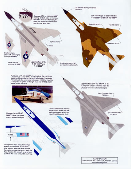 Iliad Decals 1/48 MILESTONE PHANTOMS McDonnell Douglas F-4 Phantom II 