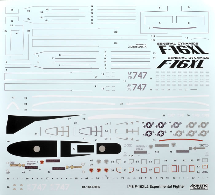 Kinetic 1/48 K48086 F-16XL2 experimental fighter 