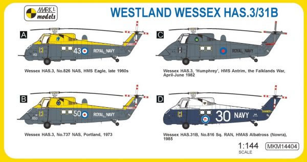 Atlas Westland Wessex HAS Mk.3 1:72 Metall, Fertigmodell 