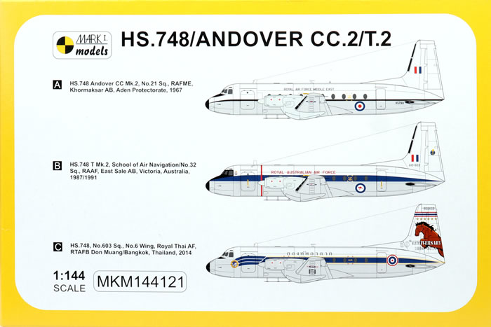 Mark I Models 1/144 Model Kit 144121 Hawker-Siddeley HS.748 Andover CC.2/T.2 