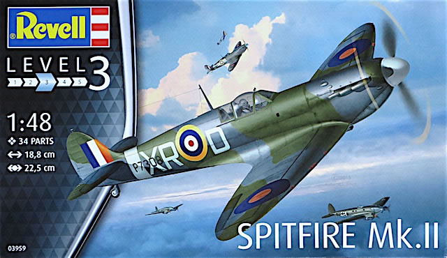 REVELL® 1:48 SCALE SPITFIRE MK.II MODEL AIRCRAFT KIT WW2 WWII PLANE RAF 03959 