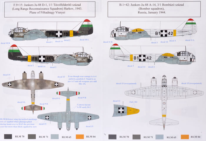 DECALS for Junkers Ju-88 A-4 in Finnish service 1/48 D48009 S.B.S Models 