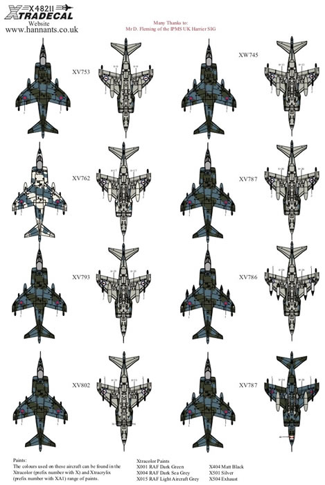 GR.3 Collection X48211 NEW Xtradecal 1:48 Early RAF Harrier GR.1