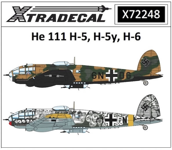 Xtradecal 1/72 Heinkel He 111H-5/H-5y/he 111H-6 # 72248 