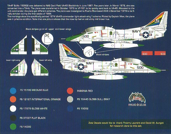 Flevo Aviation Decals 1/32 SCOOTERS OF THE FLEET DOUGLAS A-4 SKYHAWK Part 1 